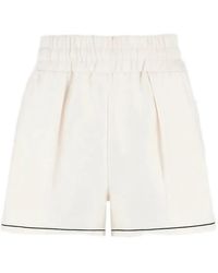 Manière De Voir - Melanie Satin Shorts With Piping - Lyst