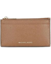 MICHAEL Michael Kors - Grained Leather Card Holder - Lyst