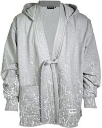 Mostly Heard Rarely Seen - Paint-Embroidered Kimono Hoodie - Lyst