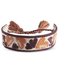Zadig & Voltaire - Pulsera Bordada Con Detalle De Borlas - Lyst