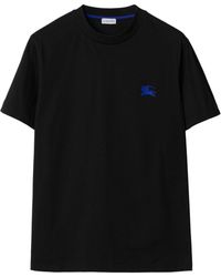 Burberry - T-shirt en coton à broderies - Lyst
