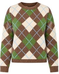 Weekend by Maxmara - Pull En Maille Jacquard À Losanges - Lyst