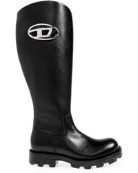 DIESEL - D-Hammer Knee-High Boots - Lyst