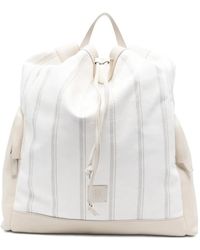 Eleventy - Striped-Pattern Drawstring Backpack - Lyst