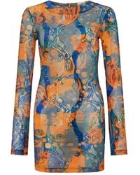 Donde Esteban - El Beso Mesh Mini Dress - Lyst