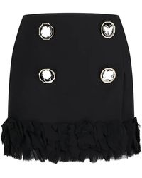 Blumarine - Embellished Ruffled Mini Skirt - Lyst