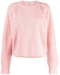 B+ AB - Cut-out Mélange Ribbed-knit Jumper - Lyst