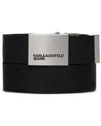 KARL LAGERFELD - Reversible Logo-Print Belt - Lyst