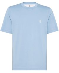 Brunello Cucinelli - Katoenen T-shirt Met Logoprint - Lyst