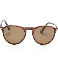 Persol - Tortoiseshell-Effect Round-Frame Sunglasses - Lyst