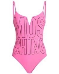 Moschino - Logo-Print Swimsuit - Lyst