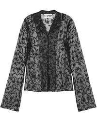 OperaSPORT - Flora Lace V-Neck Shirt - Lyst