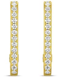 LEIGH MAXWELL - Diamond Flower Hoop Earrings - Lyst
