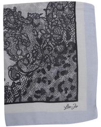 Liu Jo - Lace-Print Logo Scarf - Lyst