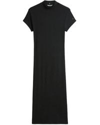 Tommy Hilfiger - Ribbed Short-Sleeve Midi Dress - Lyst