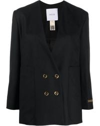 Patou - Collarless Double-Breasted Blazer - Lyst
