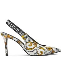 Versace Jeans Couture - Logo-Print Pumps - Lyst