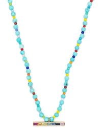 Luis Morais - 14Kt T-Bar Bead Necklace - Lyst