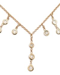 Jacquie Aiche - 18kt Yellow Gold Shaker Diamond Necklace - Lyst