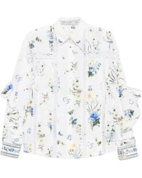 CAMILLA - Floral-Print Ruffled Shirt - Lyst
