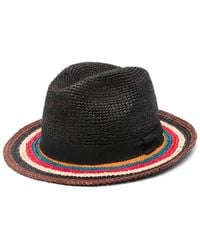Paul Smith - Trilby En Paille À Rayures Signature - Lyst