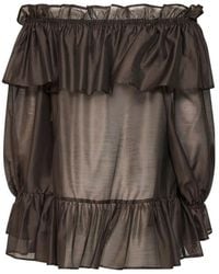 Blanca Vita - Ruffled Off-The-Shoulder Blouse - Lyst