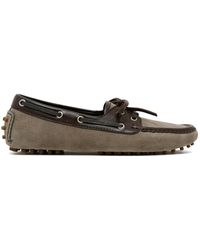 Brunello Cucinelli - Lace-Up Suede Boat Shoes - Lyst