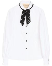 Valentino Garavani - Plusdepois-Tie Popeline Shirt - Lyst