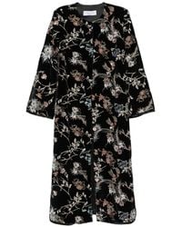 DE SANTIS - Floral-Embroidered Sequin-Embellished Coat - Lyst