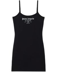 Palm Angels - Milan La Logo-Detail Mini Dress - Lyst