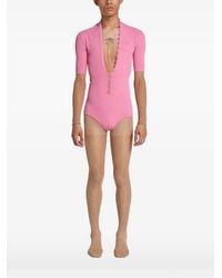 ROT - The Vertigo Plunging-Neck Bodysuit - Lyst