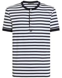 Dolce & Gabbana - Serafino Striped Cotton T-Shirt - Lyst