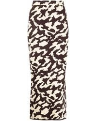 Nanushka - Animal Print Midi Tube Skirt - Lyst