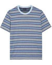 Paul Smith - Striped Textured T-Shirt - Lyst