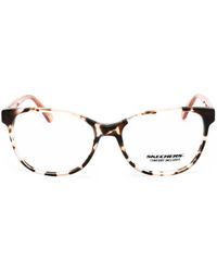 Skechers - Tortoiseshell-Effect Cat-Eye Glasses - Lyst