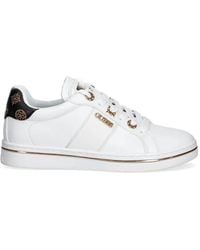 Guess - Logo-Plaque Panelled Sneakers - Lyst