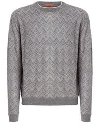 Missoni - Zigzag-Pattern Crew-Neck Sweater - Lyst