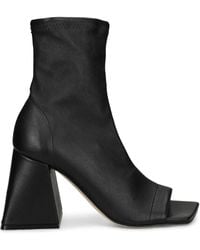 Vic Matié - Block-Heeled Open-Toe Ankle Boots - Lyst
