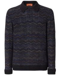 Missoni - Long-Sleeve Cashmere And Viscose Polo Shirt - Lyst