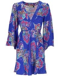 RIXO London - Robe Courte Margaux En Jacquard À Imprimé Papillon - Lyst