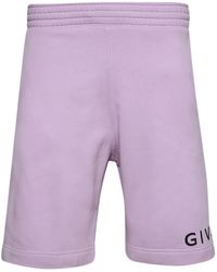 Givenchy - Logo-print Cotton Shorts - Lyst