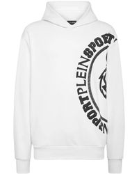 Philipp Plein - Logo-Print Cotton-Blend Hoodie - Lyst