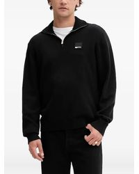 Karl Lagerfeld - Felpa Con Mezza Zip - Lyst