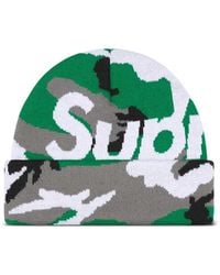 Supreme - Camouflage Logo Beanie Hat - Lyst