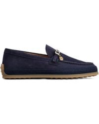 Tod's - Buckle-Detail Suede Loafers - Lyst