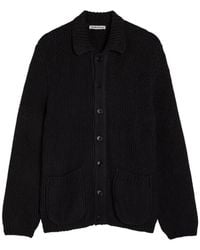 YMC - Patch-Pocket Knitted Cardigan - Lyst