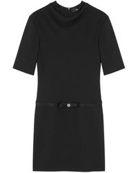 Versace - Abito Midi Con Scollo Drappeggiato - Lyst