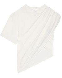 Courreges - Cotton Asymmetric T-Shirt - Lyst