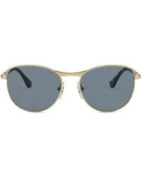 Persol - Diamond-Pattern Geometric-Frame Sunglasses - Lyst