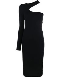 Helmut Lang - One-sleeve Cut-out Fitted Dress - Lyst